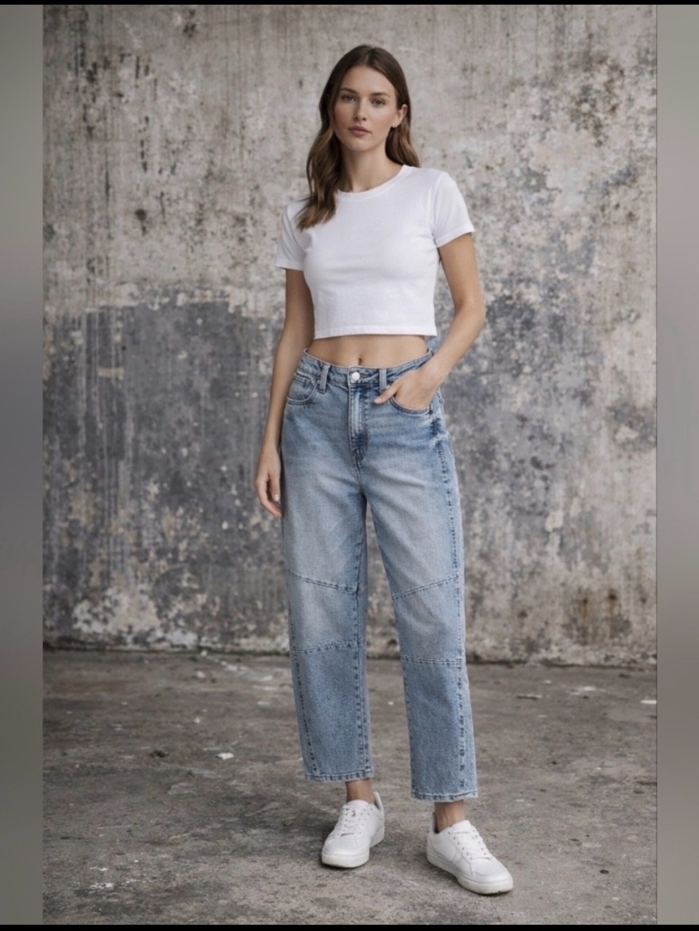 BCBGeneration Light Blue High-Rise Straight Jeans